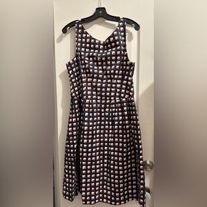 Gorgeous Kate Spade blue, red, and white print dress